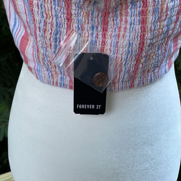 NWTS Forever 21 Multi color striped crop top - Picture 4 of 5